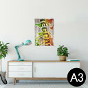 ポスター ウォールステッカー シール式ステッカー 飾り 297×420mm A3 写真 フォト 壁 インテリア おしゃれ 剥がせる wall sticker poster 000144 レゲエ ラスタカラー ピース