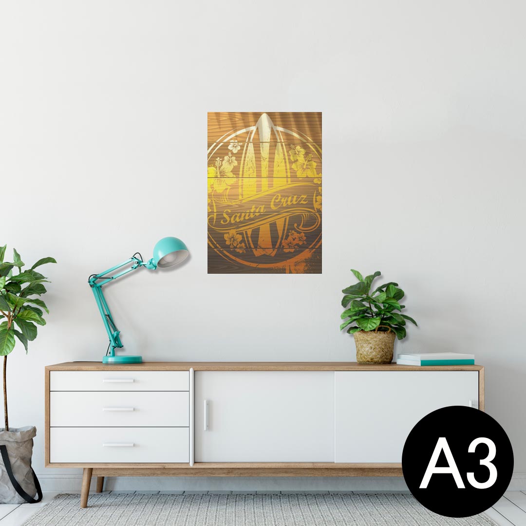 ポスター ウォールステッカー シール式ステッカー 飾り 297×420mm A3 写真 フォト 壁 インテリア おしゃれ 剥がせる wall sticker poster 001230 サーフィン　ハワイ
