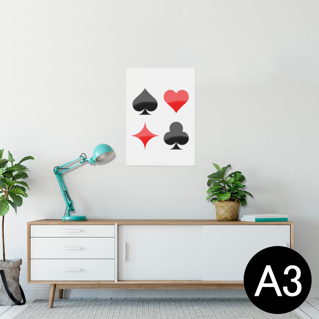 ポスター ウォールステッカー シール式ステッカー 飾り 297×420mm A3 写真 フォト 壁 インテリア おしゃれ 剥がせる wall sticker poster 001624 トランプ