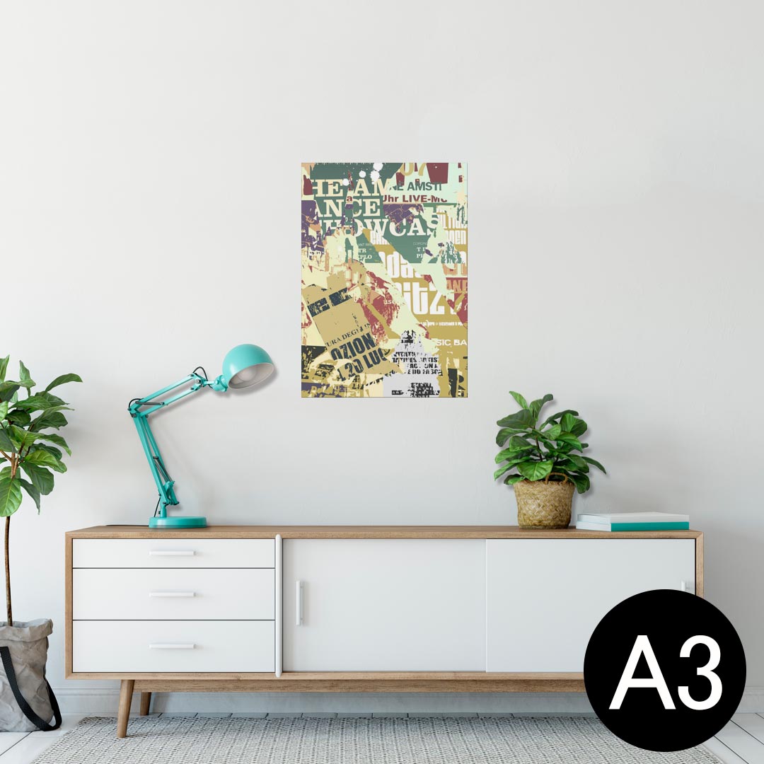 ポスター ウォールステッカー シール式ステッカー 飾り 297×420mm A3 写真 フォト 壁 インテリア おしゃれ 剥がせる wall sticker poster 002523 英語 文字 ビンテージ