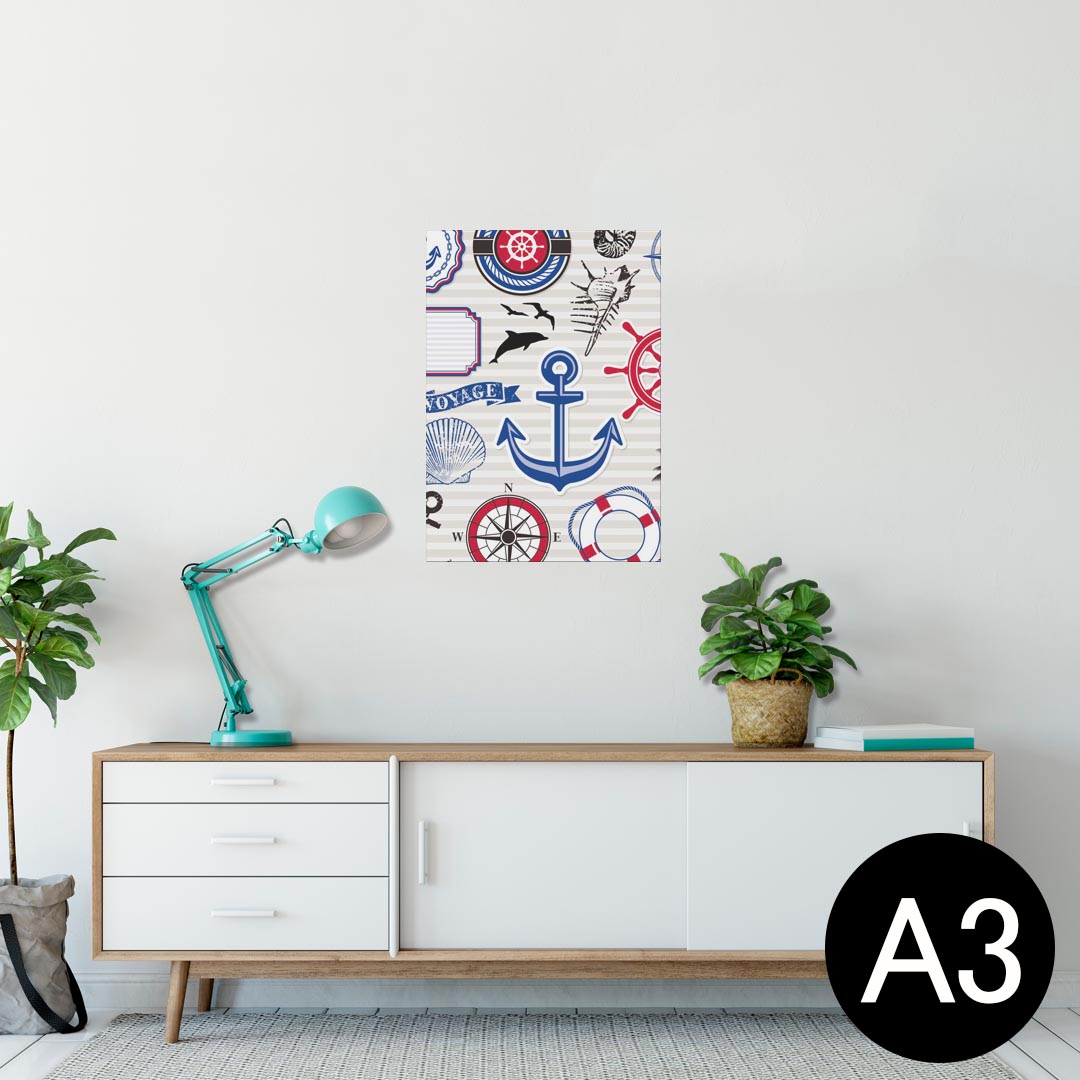 ポスター ウォールステッカー シール式ステッカー 飾り 297×420mm A3 写真 フォト 壁 インテリア おしゃれ 剥がせる wall sticker poster 002906 海 マリン 夏