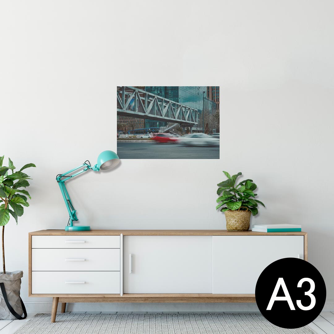 ポスター ウォールステッカー シール式ステッカー 飾り 297×420mm A3 写真 フォト 壁 インテリア おしゃれ 剥がせる wall sticker poster 023125 風景　写真　車