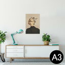 ポスター ウォールステッカー シール式ステッカー 飾り 297×420mm A3 写真 フォト 壁 インテリア おしゃれ 剥がせる wall sticker poster 023983 蝶々 人物 女性(3)