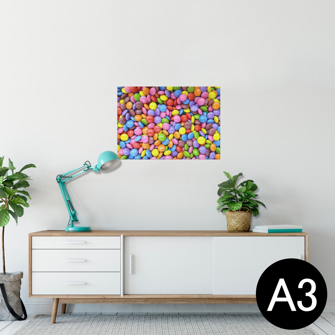 楽天kabeコレポスター ウォールステッカー シール式ステッカー 飾り 297×420mm A3 写真 フォト 壁 インテリア おしゃれ 剥がせる wall sticker poster 025841 チョコレート　お菓子　カラフル