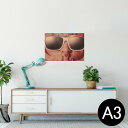 ポスター ウォールステッカー シール式ステッカー 飾り 297×420mm A3 写真 フォト 壁 インテリア おしゃれ 剥がせる wall sticker poster 026044 サングラス ファッション レトロ 女性
