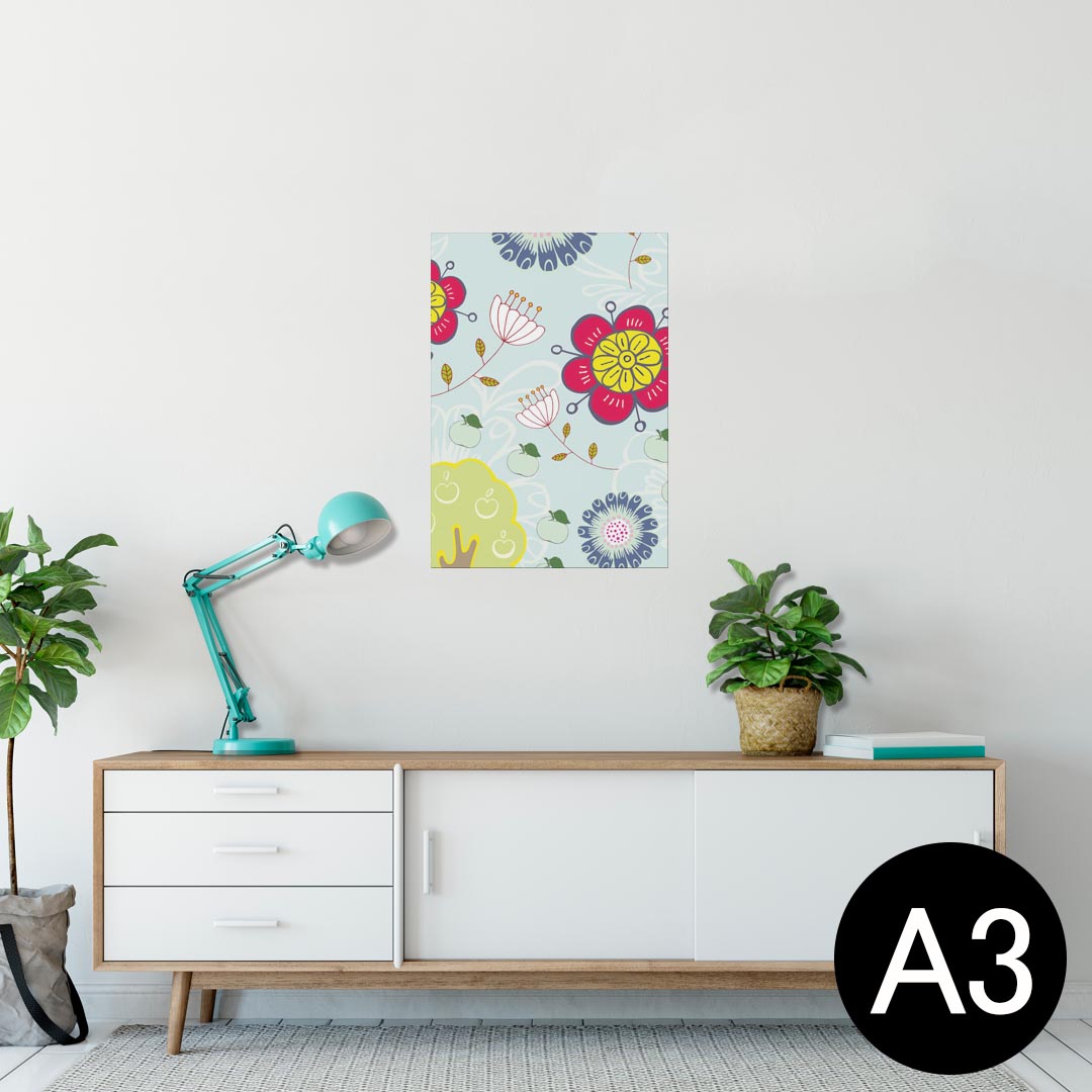 ポスター ウォールステッカー シール式ステッカー 飾り 297×420mm A3 写真 フォト 壁 インテリア おしゃれ 剥がせる wall sticker poster 004338 花