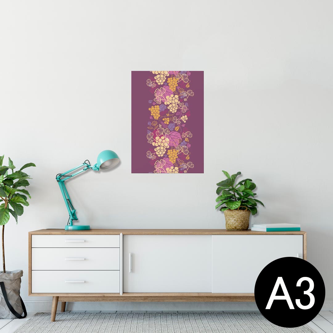ポスター ウォールステッカー シール式ステッカー 飾り 297×420mm A3 写真 フォト 壁 インテリア おしゃれ 剥がせる wall sticker poster 004777 花　紫