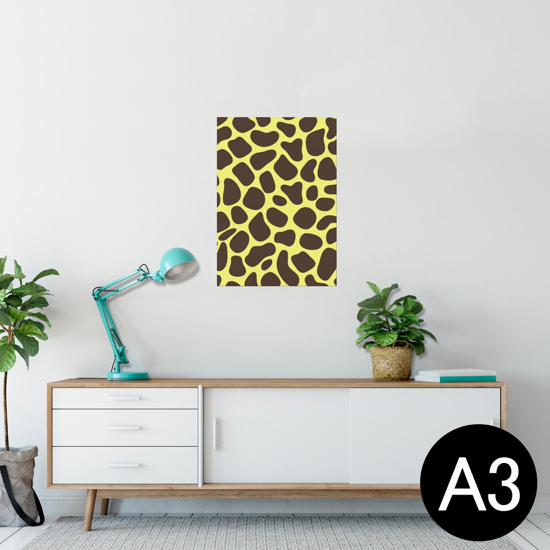 ポスター ウォールステッカー シール式ステッカー 飾り 297×420mm A3 写真 フォト 壁 インテリア おしゃれ 剥がせる wall sticker poster 006408 ジラフ柄　動物　模様