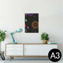 ポスター ウォールステッカー シール式ステッカー 飾り 297×420mm A3 写真 フォト 壁 インテリア おしゃれ 剥がせる wall sticker poster 006975 花火 カラフル