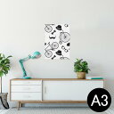 ポスター ウォールステッカー シール式ステッカー 飾り 297×420mm A3 写真 フォト 壁 インテリア おしゃれ 剥がせる wall sticker poster 007160 自転車 模様
