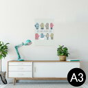 ポスター ウォールステッカー シール式ステッカー 飾り 297×420mm A3 写真 フォト 壁 インテリア おしゃれ 剥がせる wall sticker poster 007505 冬 手袋 雪 結晶