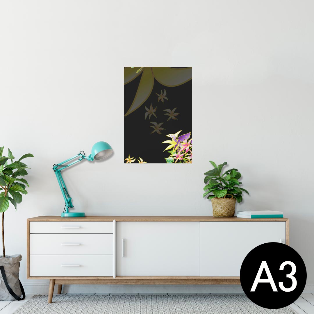 ポスター ウォールステッカー シール式ステッカー 飾り 297×420mm A3 写真 フォト 壁 インテリア おしゃれ 剥がせる wall sticker poster 007703 花　　靴　ヒール