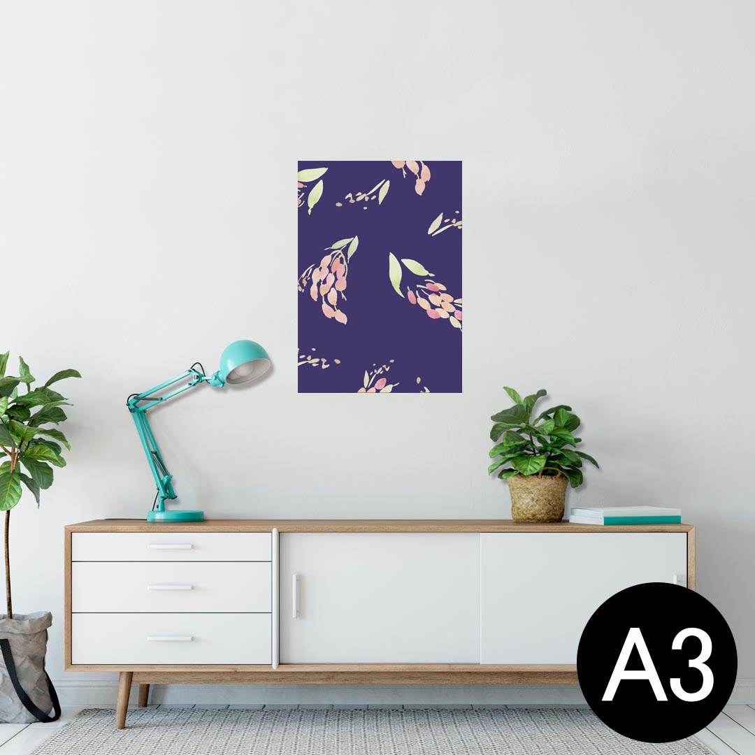 ポスター ウォールステッカー シール式ステッカー 飾り 297×420mm A3 写真 フォト 壁 インテリア おしゃれ 剥がせる wall sticker poster 011069 花 紫