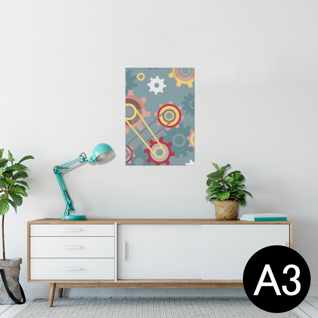 ポスター ウォールステッカー シール式ステッカー 飾り 297×420mm A3 写真 フォト 壁 インテリア おしゃれ 剥がせる wall sticker poster 011446 ネジ 工場 カラフル