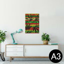 ポスター ウォールステッカー シール式ステッカー 飾り 297×420mm A3 写真 フォト 壁 インテリア おしゃれ 剥がせる wall sticker poster 011750 レゲエ カラフル 植物