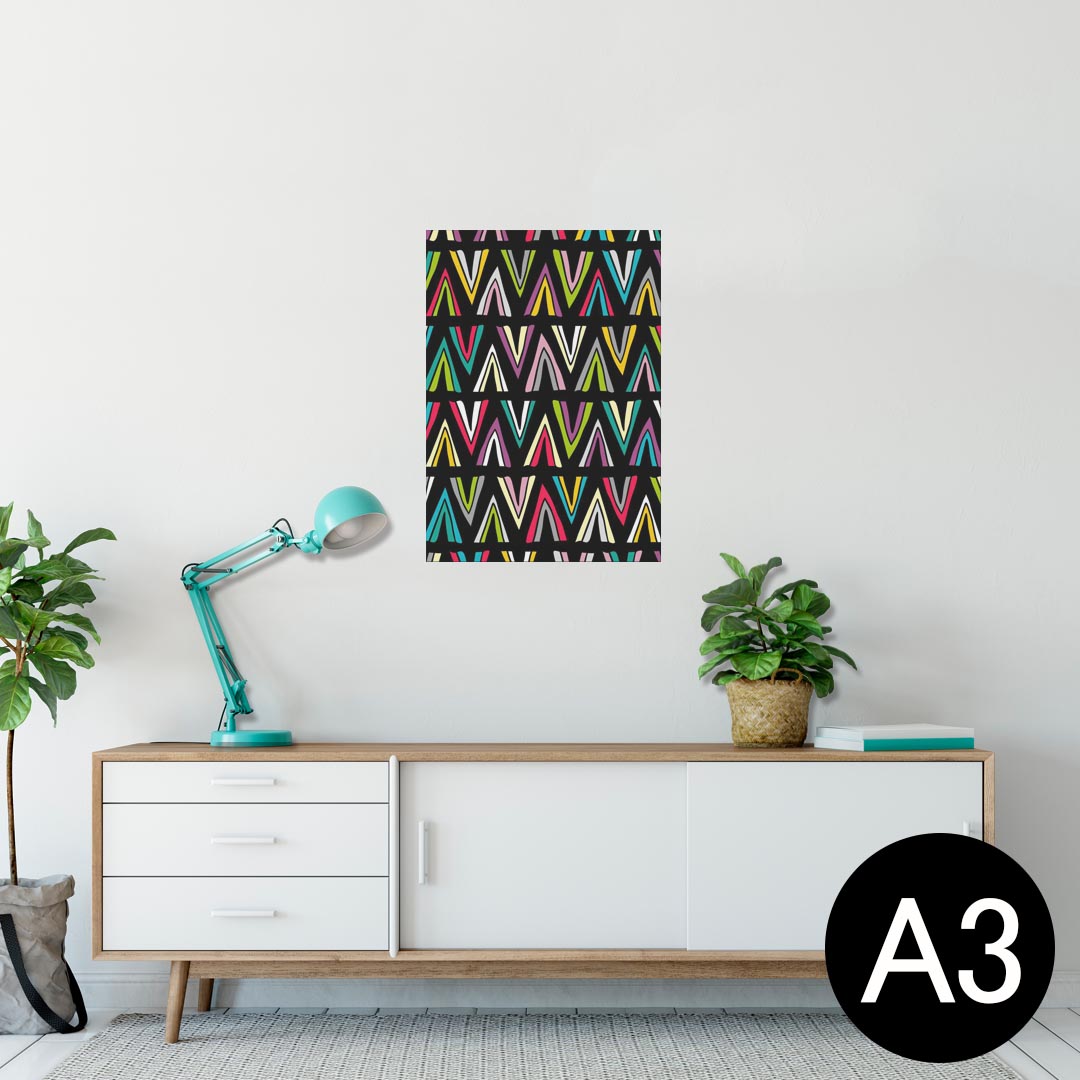 ポスター ウォールステッカー シール式ステッカー 飾り 297×420mm A3 写真 フォト 壁 インテリア おしゃれ 剥がせる wall sticker poster 012335 模様　柄　カラフル