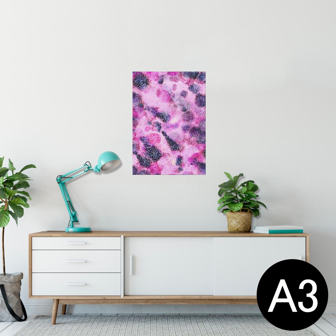 ポスター ウォールステッカー シール式ステッカー 飾り 297×420mm A3 写真 フォト 壁 インテリア おしゃれ 剥がせる wall sticker poster 012718 ピンク 黒 模様