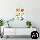 ポスター ウォールステッカー シール式ステッカー 飾り 297×420mm A3 写真 フォト 壁 インテリア おしゃれ 剥がせる wall sticker poster 013766 シーサー 沖縄 ハイビスカス