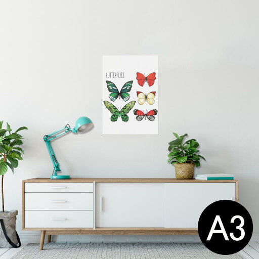 ポスター ウォールステッカー シール式ステッカー 飾り 297×420mm A3 写真 フォト 壁 インテリア おしゃれ 剥がせる wall sticker poster 014427 蝶 カラフル ポスター ウォールステッカー シール式ステッカー 飾り 297×420mm A3 写真 フォト 壁 インテリア おしゃれ 剥がせる wall sticker poster 014427 蝶 カラフル