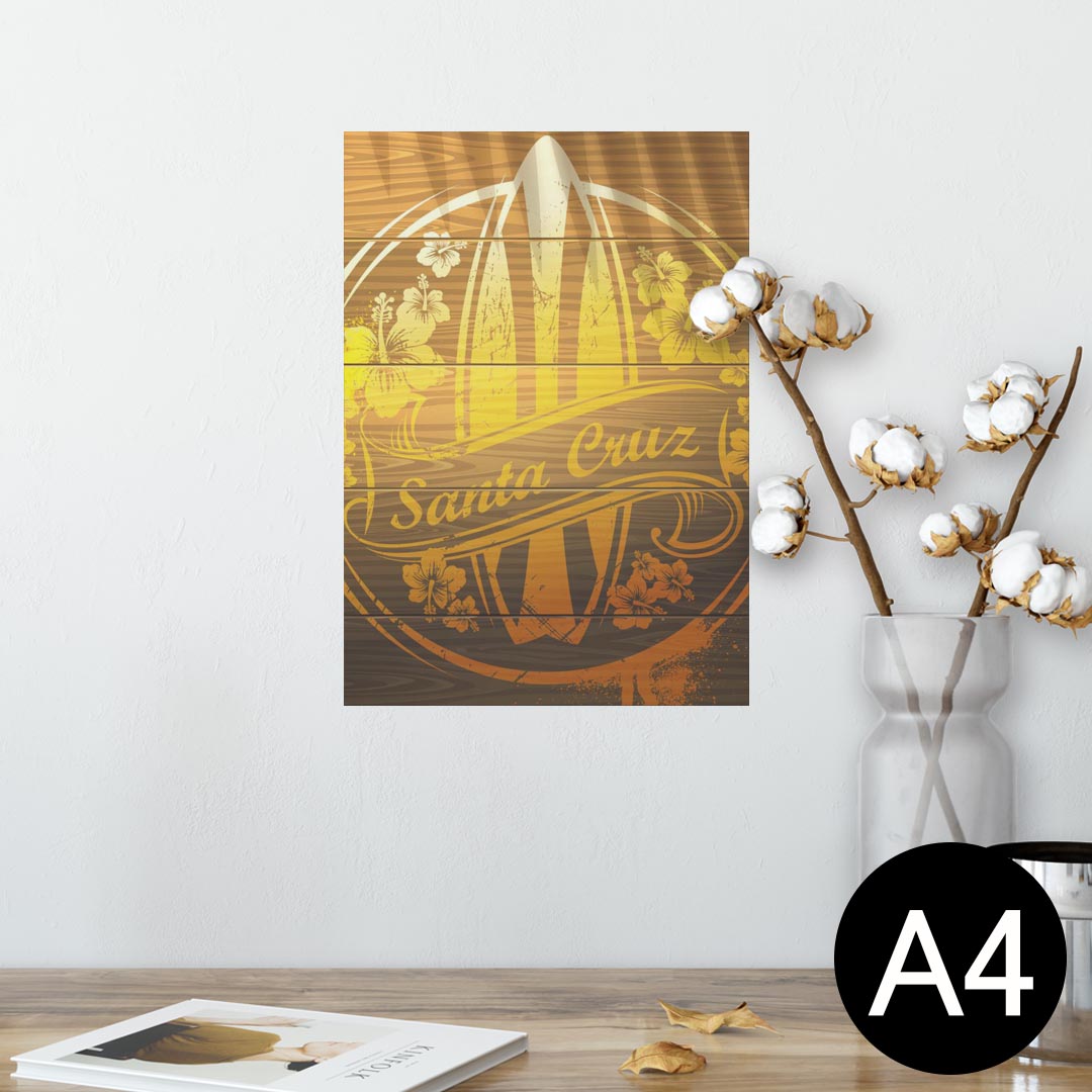 ポスター ウォールステッカー シール式ステッカー 飾り 210×297mm A4 写真 フォト 壁 インテリア おしゃれ 剥がせる wall sticker poster 001230 サーフィン　ハワイ