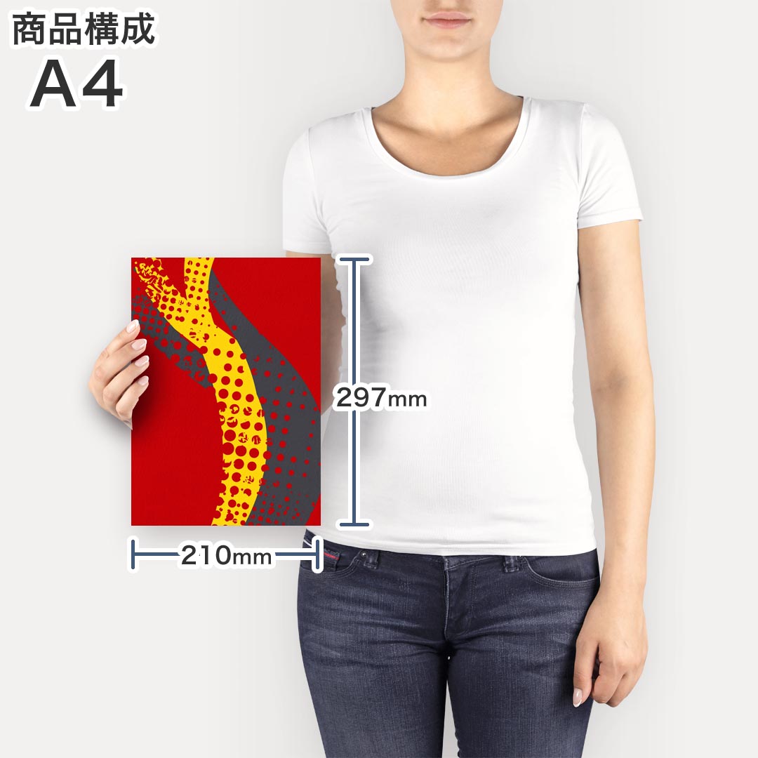 アートパネル 絵 絵画 飾り 選べるサイズ 210×297 mm A4 モダン 玄関 写真 フォト インテリア おしゃれ 008580 赤　レッド　水玉　模様