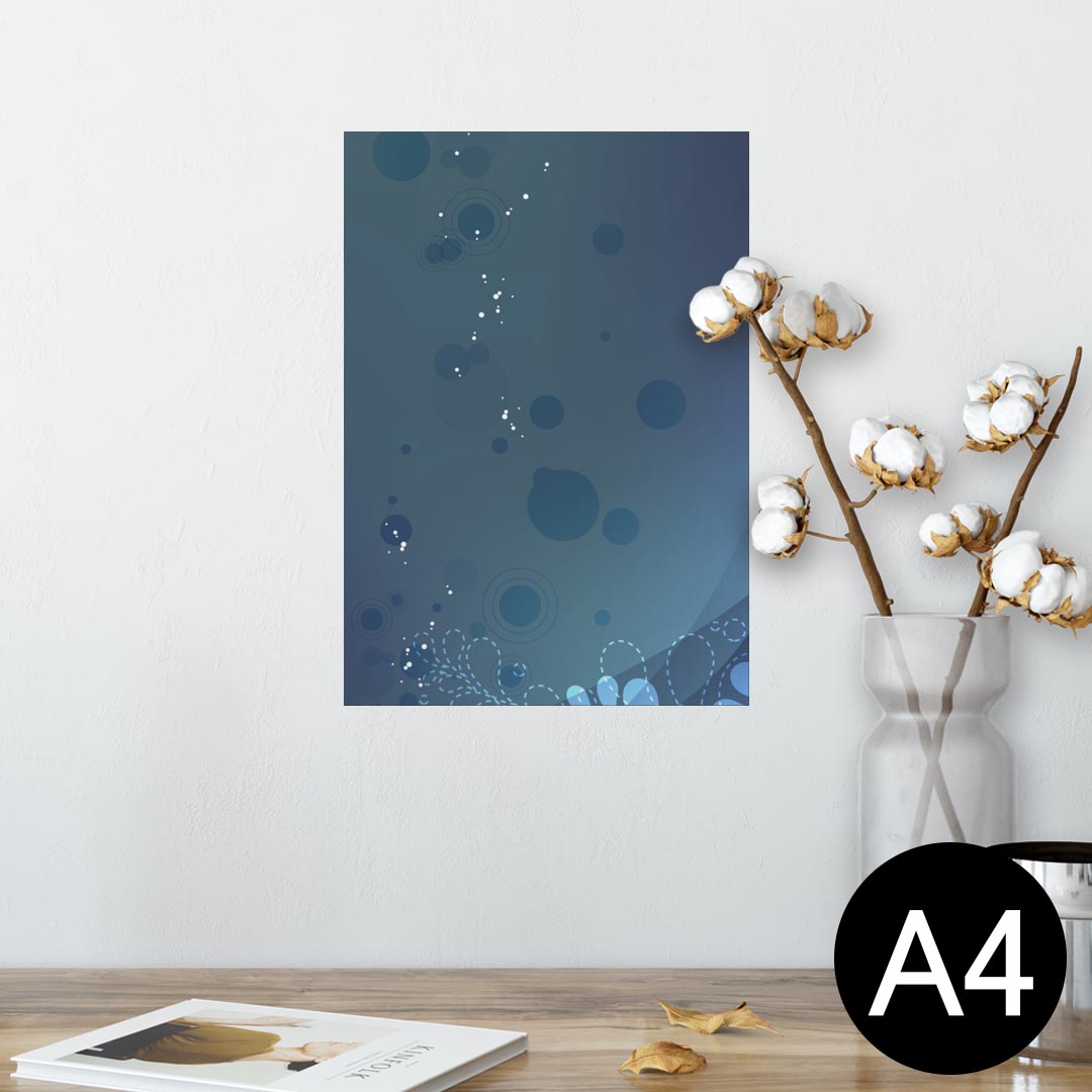 ポスター ウォールステッカー シール式ステッカー 飾り 210×297mm A4 写真 フォト 壁 インテリア おしゃれ 剥がせる wall sticker poster 002203 花　シンプル　青