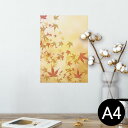 ポスター ウォールステッカー シール式ステッカー 飾り 210×297mm A4 写真 フォト 壁 インテリア おしゃれ 剥がせる wall sticker poster 002625 紅葉 オレンジ 秋