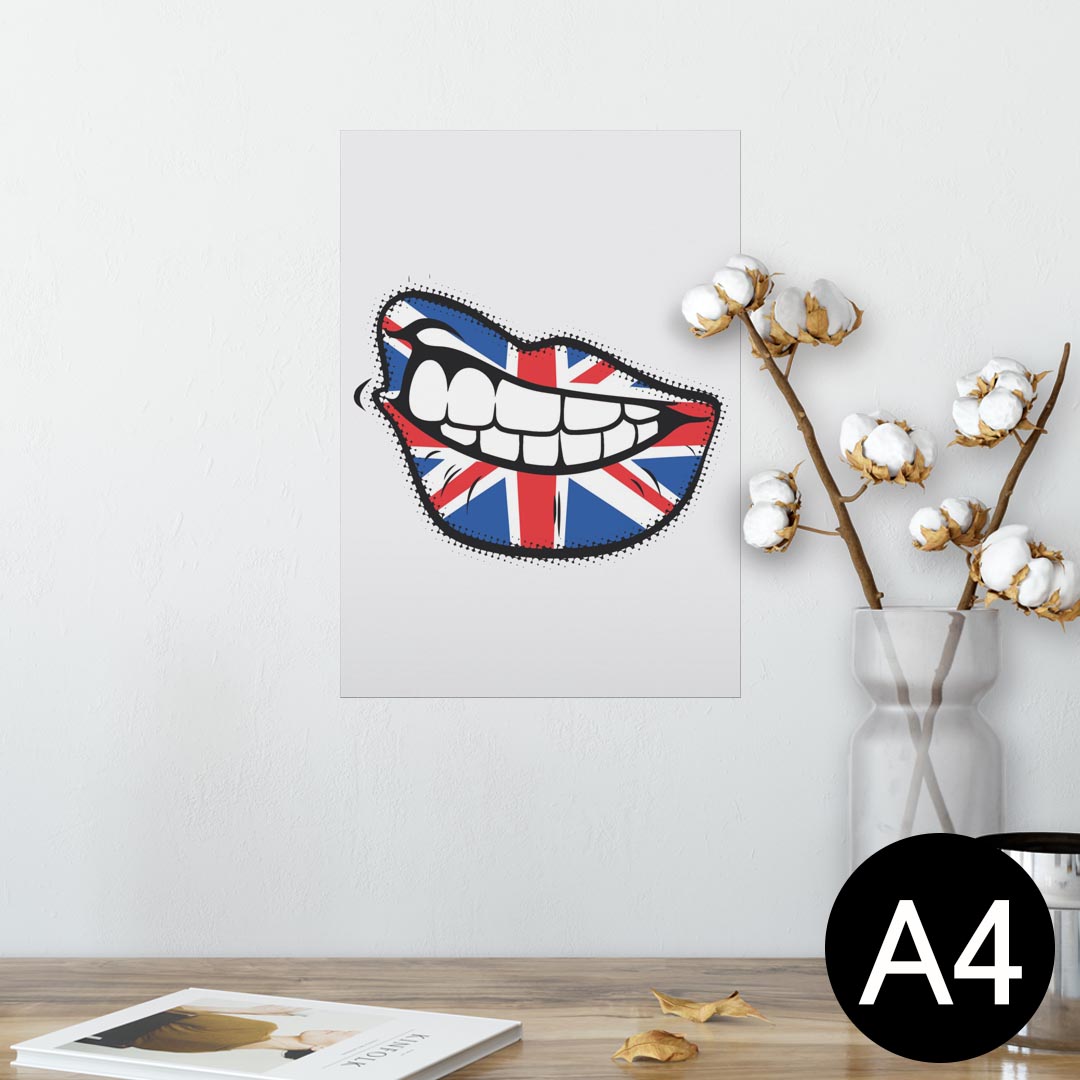 ポスター ウォールステッカー シール式ステッカー 飾り 210×297mm A4 写真 フォト 壁 インテリア おしゃれ 剥がせる wall sticker poster 003333 外国　国旗　イラスト