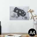 ポスター ウォールステッカー シール式ステッカー 飾り 210×297mm A4 写真 フォト 壁 インテリア おしゃれ 剥がせる wall sticker poster 025969 雪 冬 手袋 クリスマス