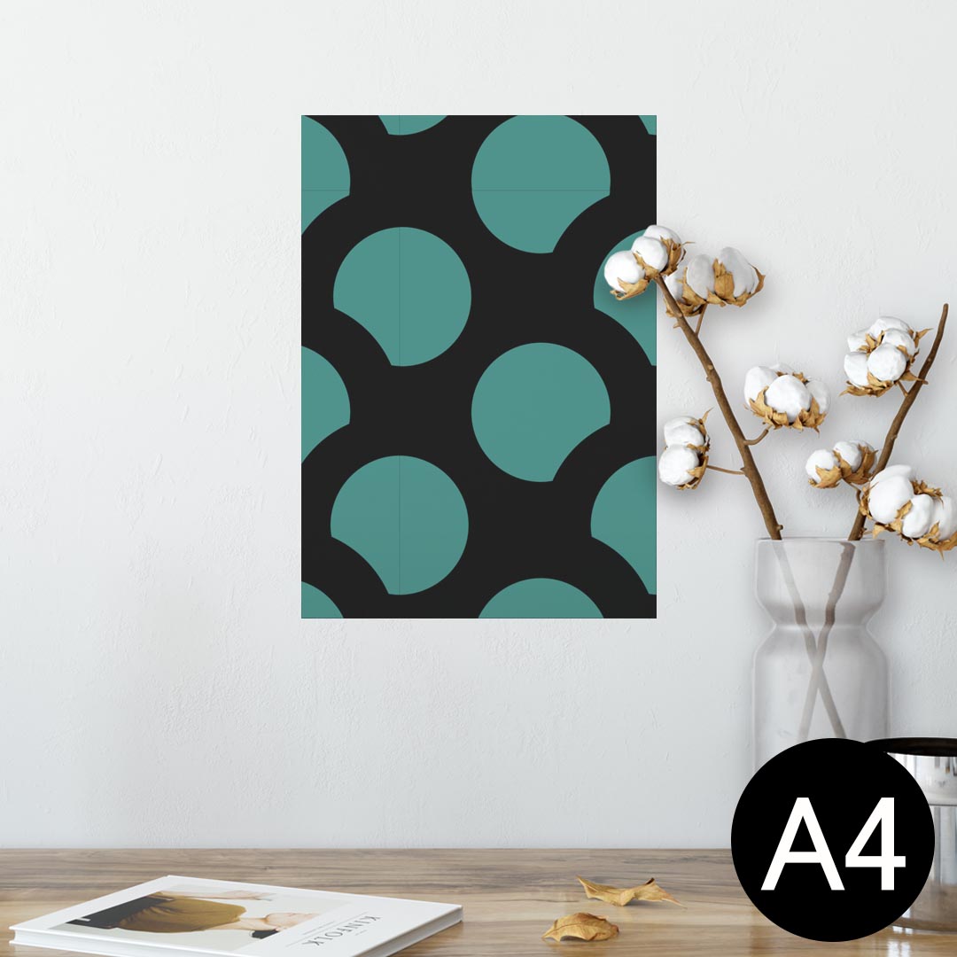 ポスター ウォールステッカー シール式ステッカー 飾り 210×297mm A4 写真 フォト 壁 インテリア おしゃれ 剥がせる wall sticker poster 004116 模様　黒　緑