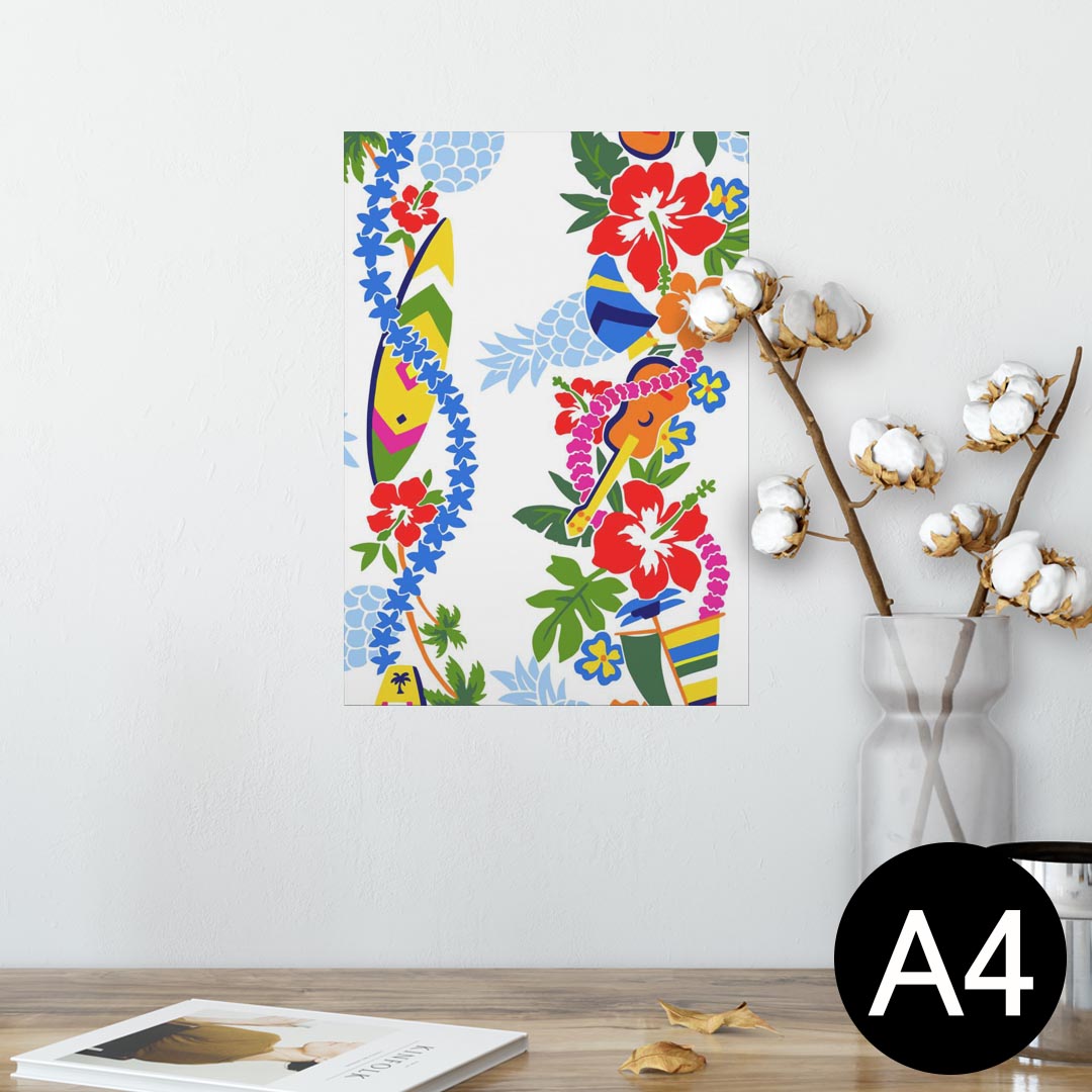 ポスター ウォールステッカー シール式ステッカー 飾り 210×297mm A4 写真 フォト 壁 インテリア おしゃれ 剥がせる wall sticker poster 006871 花　　ハワイ