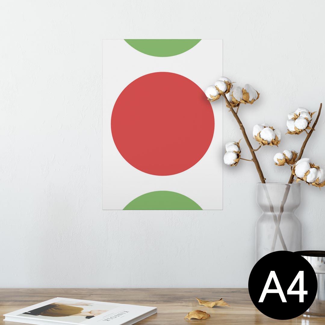 ポスター ウォールステッカー シール式ステッカー 飾り 210×297mm A4 写真 フォト 壁 インテリア おしゃれ 剥がせる wall sticker poster 007085 水玉　模様