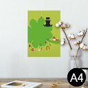 ポスター ウォールステッカー シール式ステッカー 飾り 210×297mm A4 写真 フォト 壁 インテリア おしゃれ 剥がせる wall sticker poster 007270 クローバー イラスト