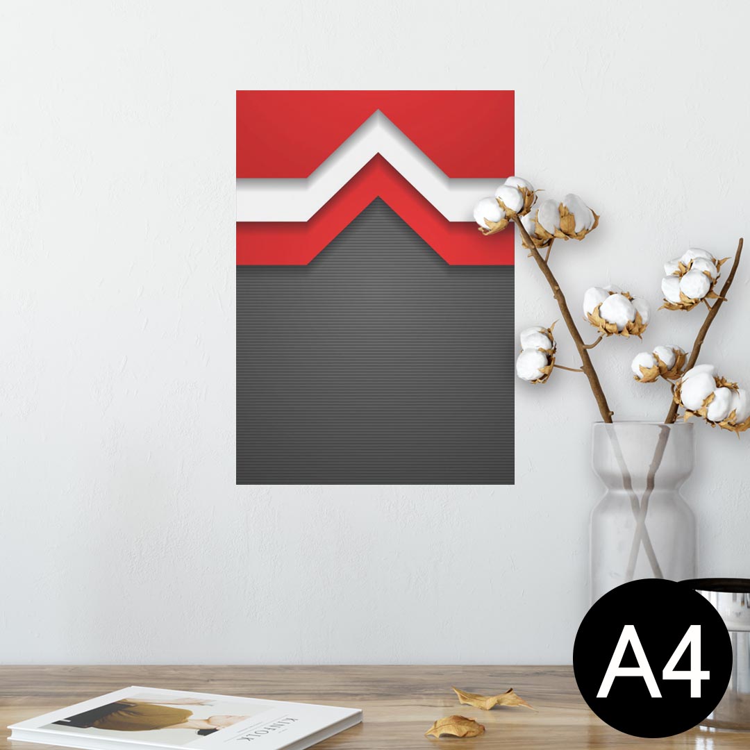 ポスター ウォールステッカー シール式ステッカー 飾り 210×297mm A4 写真 フォト 壁 インテリア おしゃれ 剥がせる wall sticker poster 008535 赤 レッド 黒 ブラック 模様
