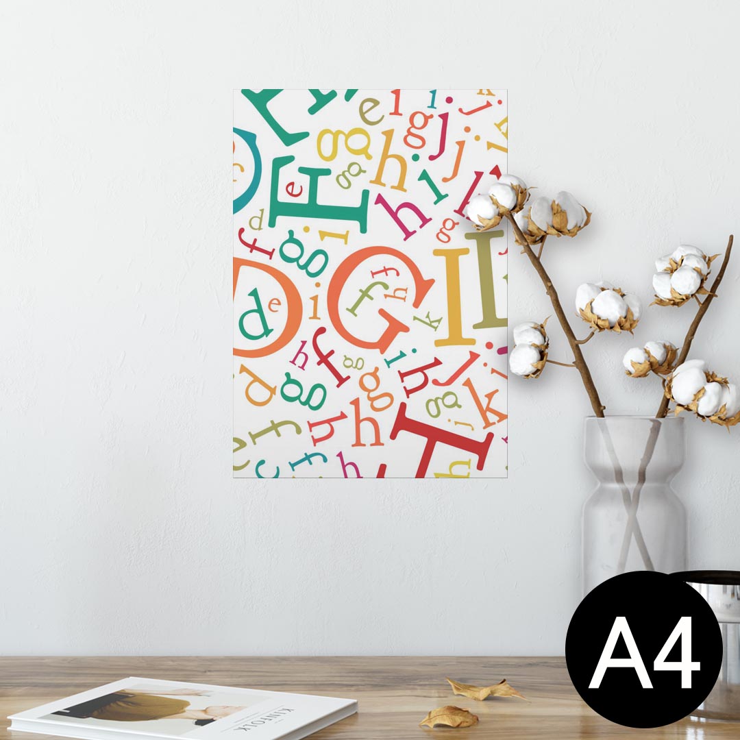ポスター ウォールステッカー シール式ステッカー 飾り 210×297mm A4 写真 フォト 壁 インテリア おしゃれ 剥がせる wall sticker poster 009308 英語 カラフル 文字