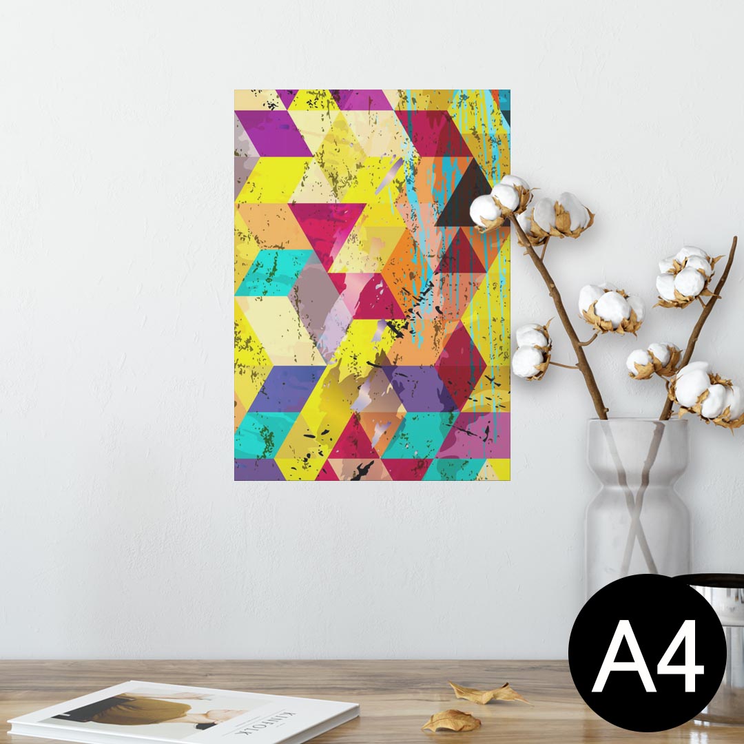 ポスター ウォールステッカー シール式ステッカー 飾り 210×297mm A4 写真 フォト 壁 インテリア おしゃれ 　剥がせる wall sticker poster 010751 ペイント　カラフル　イラスト