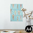 ポスター ウォールステッカー シール式ステッカー 飾り 210×297mm A4 写真 フォト 壁 インテリア おしゃれ 剥がせる wall sticker poster 011158 水着 夏 人物(3)