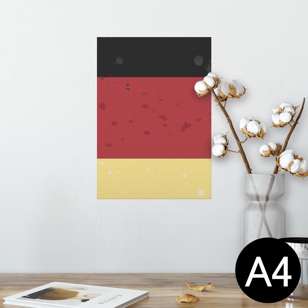 ポスター ウォールステッカー シール式ステッカー 飾り 210×297mm A4 写真 フォト 壁 インテリア おしゃれ 剥がせる wall sticker poster 011616 ドイツ 外国 国旗