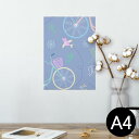 ポスター ウォールステッカー シール式ステッカー 飾り 210×297mm A4 写真 フォト 壁 インテリア おしゃれ 剥がせる wall sticker poster 011863 かわいい 鳥 自転車