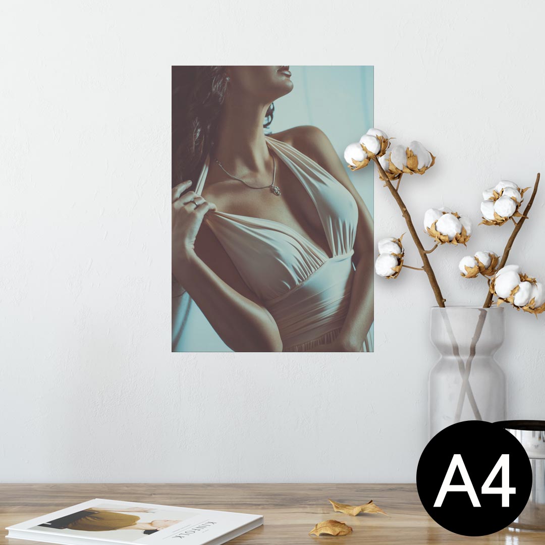 ポスター ウォールステッカー シール式ステッカー 飾り 210×297mm A4 写真 フォト 壁 インテリア おしゃれ 剥がせる wall sticker poster 011881 女性　　写真