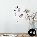 ポスター ウォールステッカー シール式ステッカー 飾り 210×297mm A4 写真 フォト 壁 インテリア おしゃれ 剥がせる wall sticker poster 013352 手 ネイル マニキュア