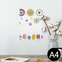 ポスター ウォールステッカー シール式ステッカー 飾り 210×297mm A4 写真 フォト 壁 インテリア おしゃれ 剥がせる wall sticker poster 013502 花 ハート チューリップ