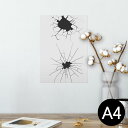 ポスター ウォールステッカー シール式ステッカー 飾り 210×297mm A4 写真 フォト 壁 インテリア おしゃれ 剥がせる wall sticker poster 013556 ガラス 破片 穴(3)