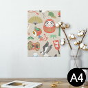ポスター ウォールステッカー シール式ステッカー 飾り 210×297mm A4 写真 フォト 壁 インテリア おしゃれ 剥がせる wall sticker poster 013625 お正月 門松 謹賀新年