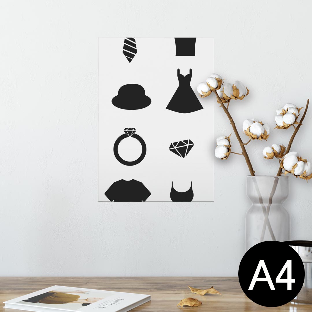 ポスター ウォールステッカー シール式ステッカー 飾り 210×297mm A4 写真 フォト 壁 インテリア おしゃれ 剥がせる wall sticker poster 013721 ファッション　イラスト