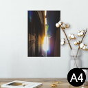 ポスター ウォールステッカー シール式ステッカー 飾り 210×297mm A4 写真 フォト 壁 インテリア おしゃれ 剥がせる wall sticker poster 014961 風景 自然 背景 夜空 夕日