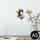 ポスター ウォールステッカー シール式ステッカー 飾り 148×210mm A5 写真 フォト 壁 インテリア おしゃれ 剥がせる wall sticker poster 000116 HIPHOP イラスト