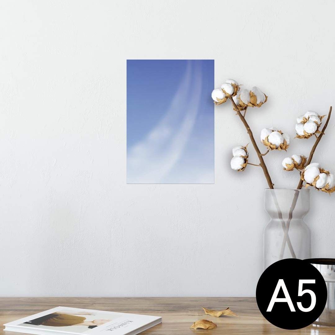 ポスター ウォールステッカー シール式ステッカー 飾り 148×210mm A5 写真 フォト 壁 インテリア おしゃれ 剥がせる wall sticker poster 001371 飛行機雲