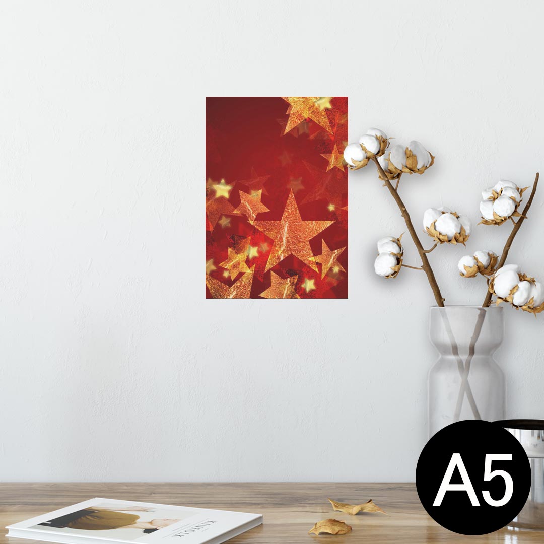 ポスター ウォールステッカー シール式ステッカー 飾り 148×210mm A5 写真 フォト 壁 インテリア おしゃれ 剥がせる wall sticker poster 001522 星