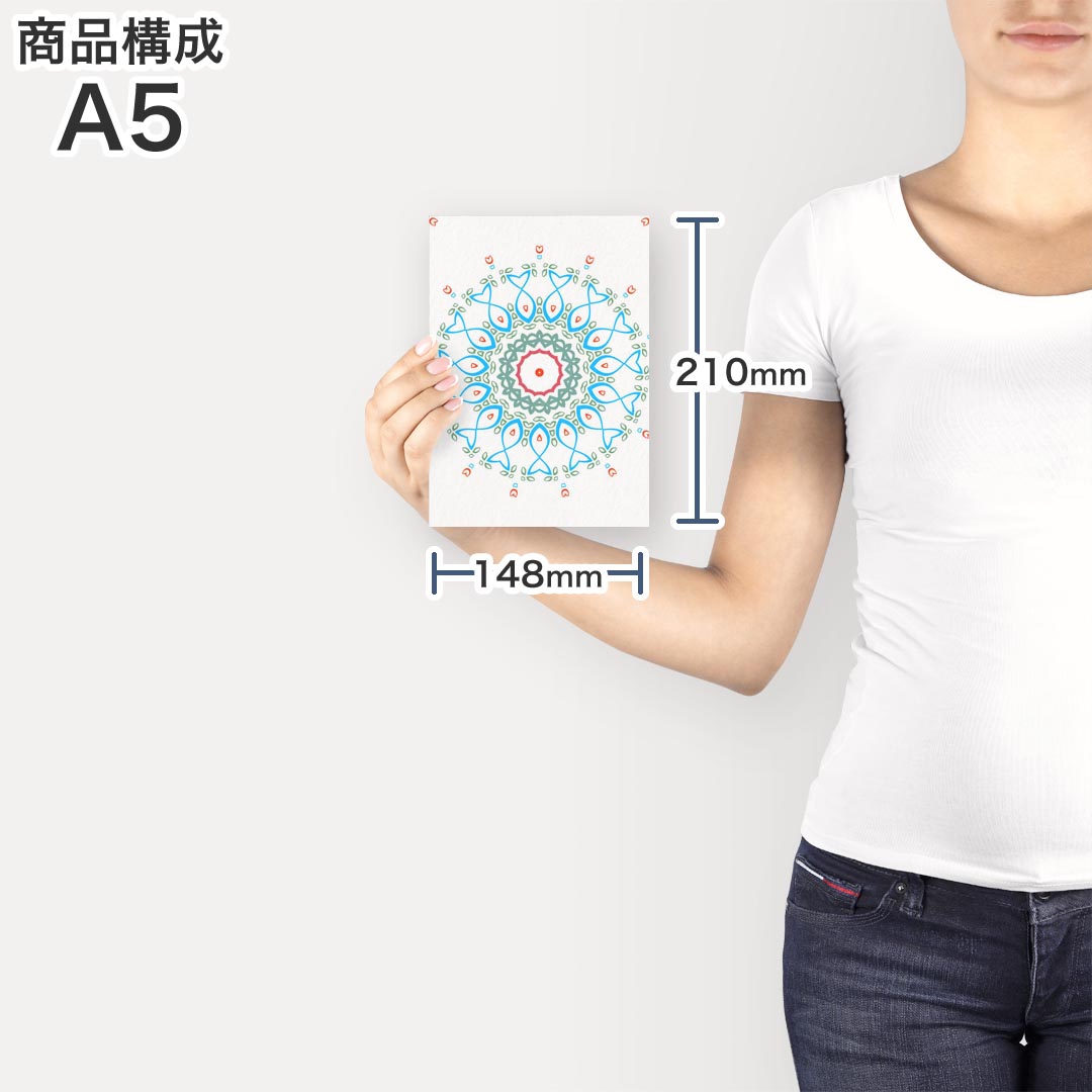 ポスター ウォールステッカー シール式ステッカー 飾り 148×210mm A5 写真 フォト 壁 インテリア おしゃれ 剥がせる wall sticker poster 010092 アジアン　模様　青